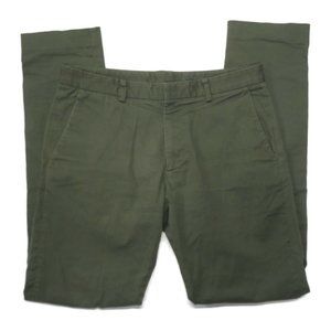 COS Chino Pants Mens 30 x 31 Slim Stretch Flat Front Green